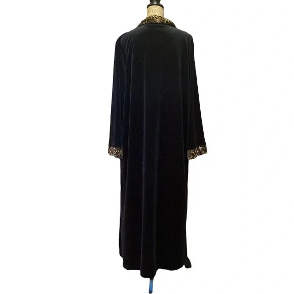 Vintage Cinema Etoile Black Long Robe 2X - Picture 4 of 9